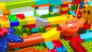 Satisfying Building Block Coaster Marbles Run Race ASMR -  Use marble lines to create ASMR