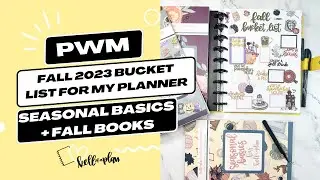Plan with Me- 2023 Fall Bucket List