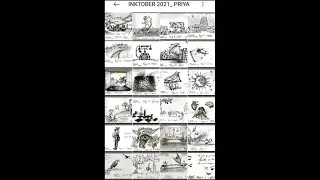INKTOBER 2021 Challenge Completed Successfully-Pencil Sketching-Concept sketching-draw everyday-easy