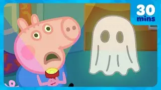 George Pig's Spooky Ghost Stories 🎃 Halloween Sleepover 👻 Peppa Pig Full Episodes | 30 Minutes