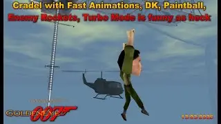 Cradle is hilarious with Fast Animation on + Some other cheeky cheats - Goldeneye 007