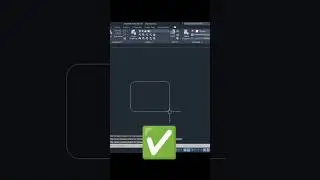 AutoCAD Rectangle fillet #autocad #engineer #architecture ##tutorial