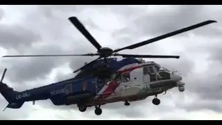 Slow Motion Video Showing Rotor Blade Movements of Super Puma EC 225