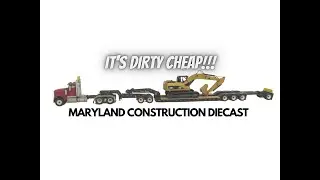 DUSTY International HX520 Lowboy Diecast Tractor Trailer & Cat 320DL Excavator