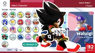 MARIO AND SONIC AT TOKYO 2020 | Gameplay (2 Players) | Shadow VS Waluigi