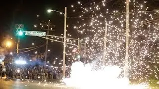 Raw: Protesters in Ferguson Run From Tear Gas