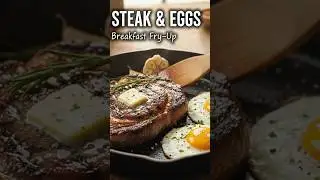 Juicy Beef Steak & Eggs! 🥩🍳 #Shorts #Cooking#food #viralshorts