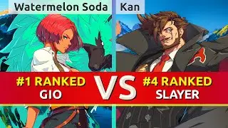 GGST ▰ Watermelon Soda (#1 Ranked Giovanna) vs Kan (#4 Ranked Slayer). High Level Gameplay