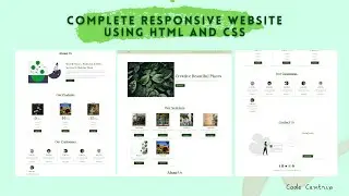 How to make Complete Plants Responsive Website using HTML and CSS
