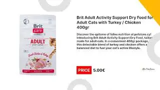 Brit Adult Activity Support Dry Food For Adult Cats With Turkey  Chicken 400gr - Cat Food Cyprus