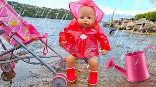 Nollie Doll Goes for a Walk. Rubber Shoes for Dolls.