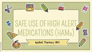 Safe Use of High Alert Medications (HAMs)