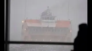 Staten Island Ferry ride during the 2018 'bomb cyclone' snowstorm