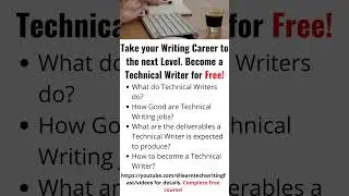 Your Next Stop in Your Writing Career, new complete Technical Writing course