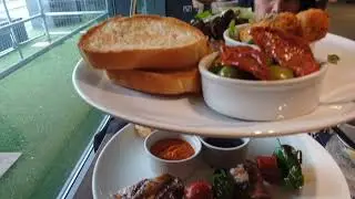 A C Marriott Hotel Salford Quays Manchester. Spanish Afternoon Tea with two Gin & Tonic.