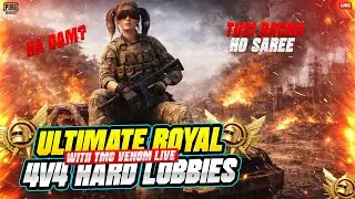 ULTIMATE ROYAL 4v4 HARD LOBBIES WITH | TMG VENOM LIVE | PUBG MOBILE LIVE