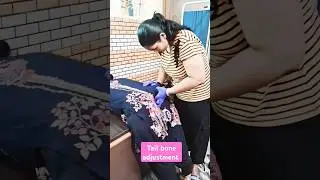 tail bone adjustment by dr deepanshi chiropractic tail bone specialist #youtube #short #video #viral