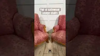 Pair of satinwood Lounge chairs #classicwood #furniture #homedecor #leisurechair