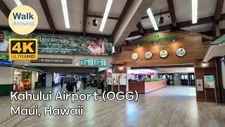 【4K60】 Kahului Airport Walking Tour - Maui, Hawaii