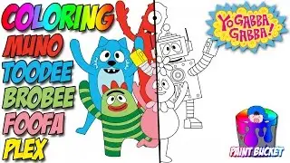 Yo Gabba Gabba! Coloring Pages - Nickelodeon Nick Jr. Coloring Book for Kids Learning Colors