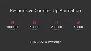 Responsive Counter Up Animation Using HTML CSS & JavaScript
