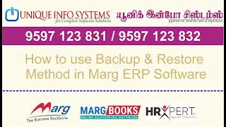 How To Use Backup & Restore Method in Marg ERP9+(Tamil)9597123831/32