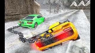 Chained Cars Stunts Racing Impossible Track