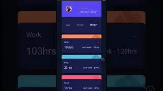Frontend Mentor challenge: Time tracking dashboard main #coding #frontendmentor #fypシ  #css #html