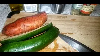 Deliciosos Zuchinis y Camotes o Pap&aacute;s dulce al horno.