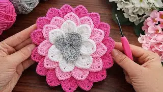 Everyone Loves This! ❤️ 3D Crochet Flower | Easy & Beautiful