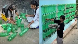 Easy Bottle Wall Garden Anyone Can Make _ Recycle ♻️  #LifeHacks #DIYInspiration #GoGreen