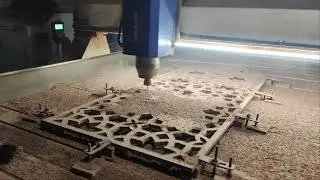 Cnc Cutting MDF Jali design Time lapse