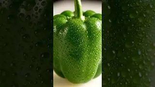 😍Slicing a Dewy GLASS Pepper (Crystal Seeds Inside) | ASMR  #shorts