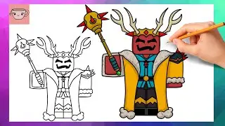 How To Draw Cultist King from 99 Nights In The Forest | Roblox Drawing Tutorial