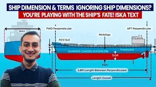 Ship dimensions and terms (LOA, LBP, Depth of vessel, Draft, Freeboard, Breadth Extreme)