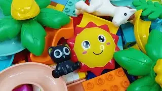 Satisfying building block marble run ☆ Build an exciting and easy marble run with lego duplo