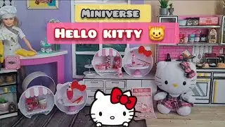 MINIVERSE HELLO KITTY 😺STRAWBERRY 🍓 🥛 MILK AND CREAM SODA 😋 #diy  #unboxing AND MAKE!!