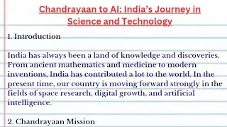 Chandrayaan to AI: India&rsquo;s Journey in Science and Technology Essay 