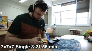 3:21.55 min - 7x7x7 - Single Official Solve - Mega Big Cubes Bucharest 2024