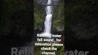 Relaxing water fall sounds, calming natural music, sleep meditation music video #short
