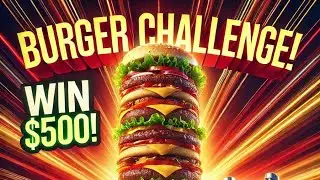 BURGER BOTTLE CHALLENGE Win  $500! | Double X Monster Burger #Burgerbottlerestaurant #foodchallange