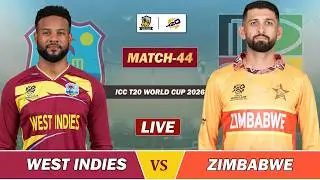 WEST INDIES VS ZIMBABWE ICC T20 WC 2026 MATCH 44 LIVE | WI VS ZIM LIVE COMMENTARY