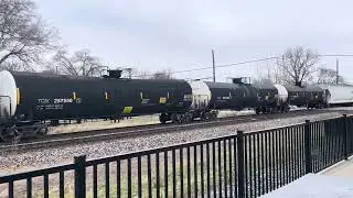 NS mixed freight with a K5LLA in Fostoria Ohio