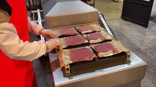 Chorizo Sausage packing in the factory