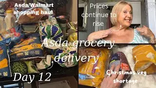 #vlogmas2023  Day 12 - Asda/Walmart Online Grocery Haul - Shortage of Veg Over Christmas
