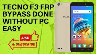 tecno f3 frp bypass withou pc