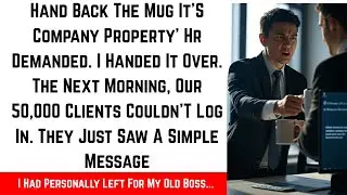 HAND BACK THE MUG IT'S COMPANY PROPERTY' HR DEMANDED. I HANDED IT OVER. THE NEXT MORNING OUR 50,000.