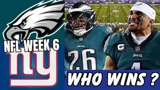 Philadelphia Eagles vs New York Giants | Thursday Night Football | Week 6 Preview & Prediction