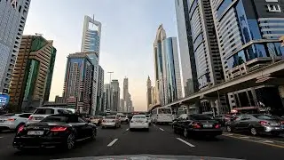 الإمارات مدينة دبي الجميلة شارع الشيخ زايد جولة السيارة عبدالله النهدي
