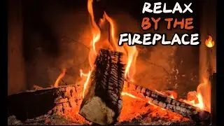 Relaxing music & fireplace for focus, meditate, stress relief or sleep. Relax by the fireplace 🔥